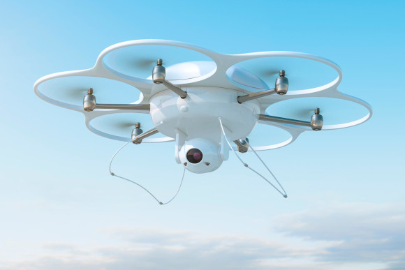 Aerial Drone with Camera on Inspection Aerial Drone with Camera on Inspection