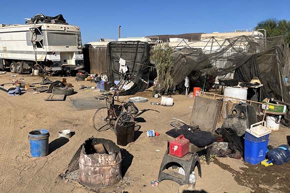 Homeless encampment cleanup