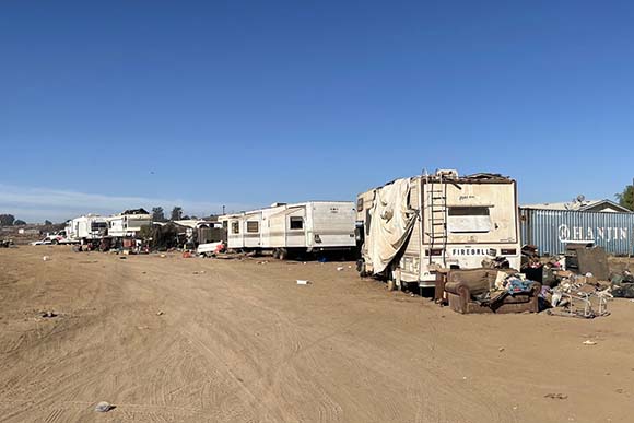 Homeless encampment cleanup