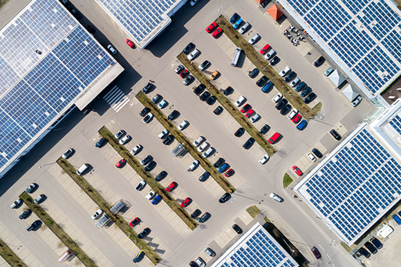 Parking lot aerial photo Parking lot aerial photo
