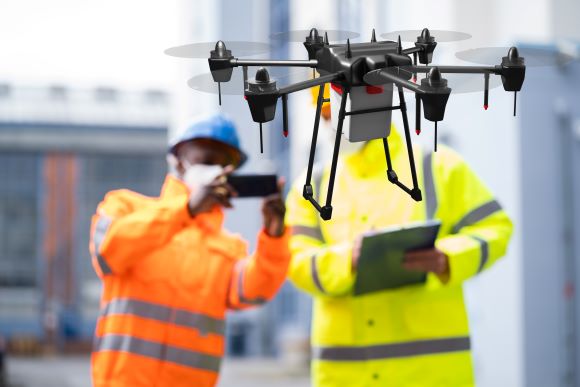 Property Experts Initiating Drone Inspection Property Experts Initiating Drone Inspection